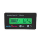 amiciSense 8~70V Battery Capacity Indicator for Lead Acid Battery, Check Battery Voltage and Charge Percentage of E-Rickshaw and E-Bikes, Green Display