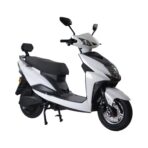 MIOOX Electric Scooter, White and Black, Disc Brake System, Comfortable Seat with Backrest 60-80km per Charge Waterproof Lithium Ion Battery with 48V 30AH Range 60 to 80 km/charge Speed 45km/h