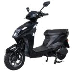 MIOOX Electric Scooter, Sporty Design, Black and Grey, LED Headlight, Wide Seat, Waterproof Lithium Ion Battery with 48V 30AH Range:60-70km Speed:45km/h Non RTO-EV Bike