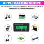 amiciSense 8~70V Battery Capacity Indicator for Lead Acid Battery, Check Battery Voltage and Charge Percentage of E-Rickshaw and E-Bikes, Green Display - Image 5