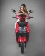 MiIOOX Electric Scooter, 2-Wheeler, Metallic Red, with Backrest and LED Headlights Waterproof Lithium Ion Battery with 48V 30AH Range:60-70Km Speed:45km/h - Image 2