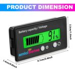 amiciSense 8~70V Battery Capacity Indicator for Lead Acid Battery, Check Battery Voltage and Charge Percentage of E-Rickshaw and E-Bikes, Green Display - Image 2