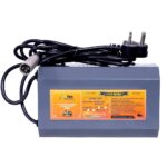 EV SCOOTY & Bike Chargers 60 Volt / 6 Amp / 67.2 Volt Auto Battery Cut (Round PIN XLR Hero Type Connector) with Led Endication (Lithium Battery Charger) Suitable for All e-Vehicles