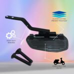 Pathak Footrest Stand Compatible for Ola S1x Footrest for Electric scooter, Ola Foot Rest (Rear Left | Black) Made of Heavy Duty Iron Rod Flat Handle | Ola S1 Pro Gen 2 Accessories - Image 2